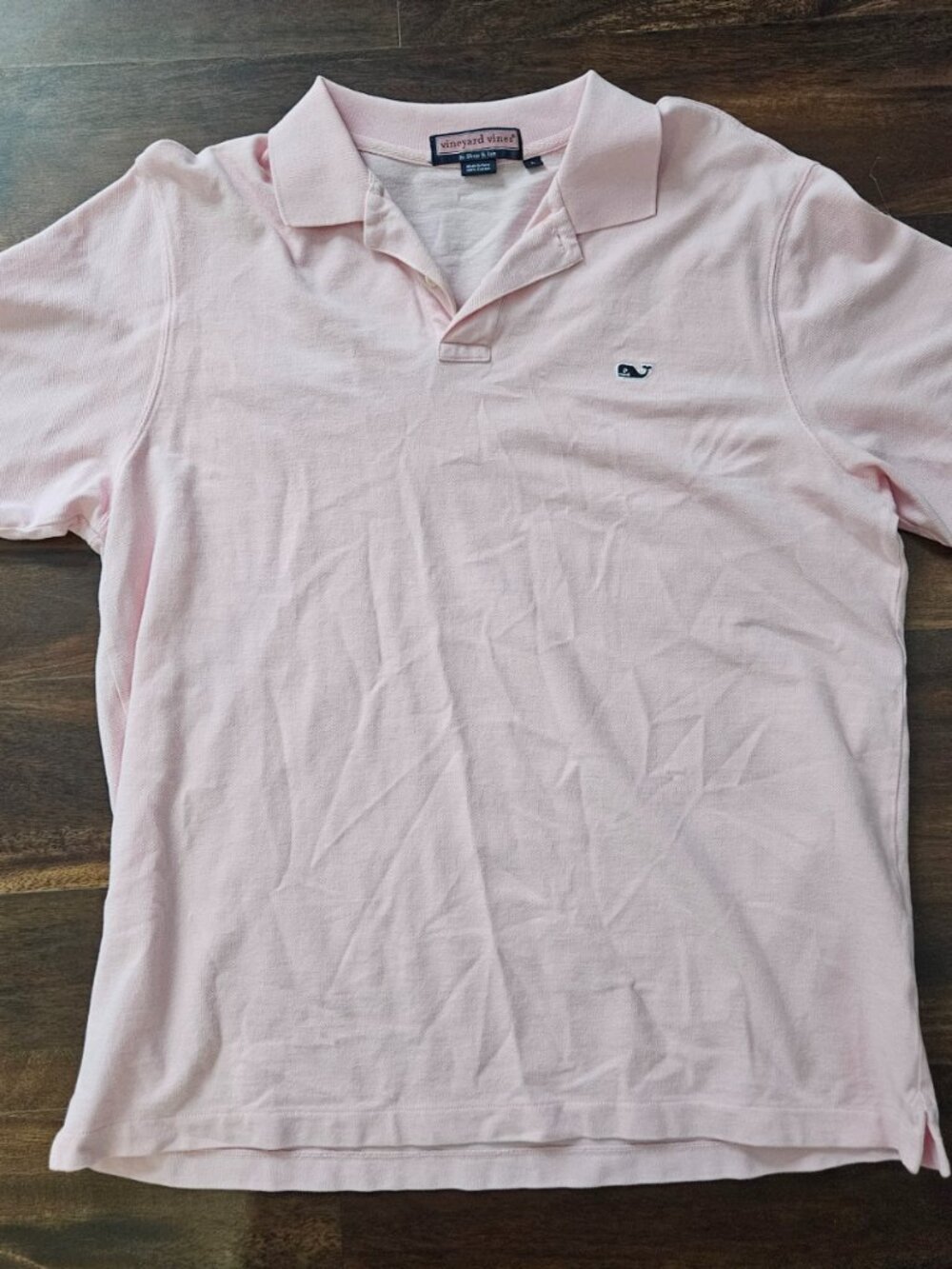 Vineyard Vines Whale Golf Polo Pink Classic Fit Short Sleeve Mens Size Large